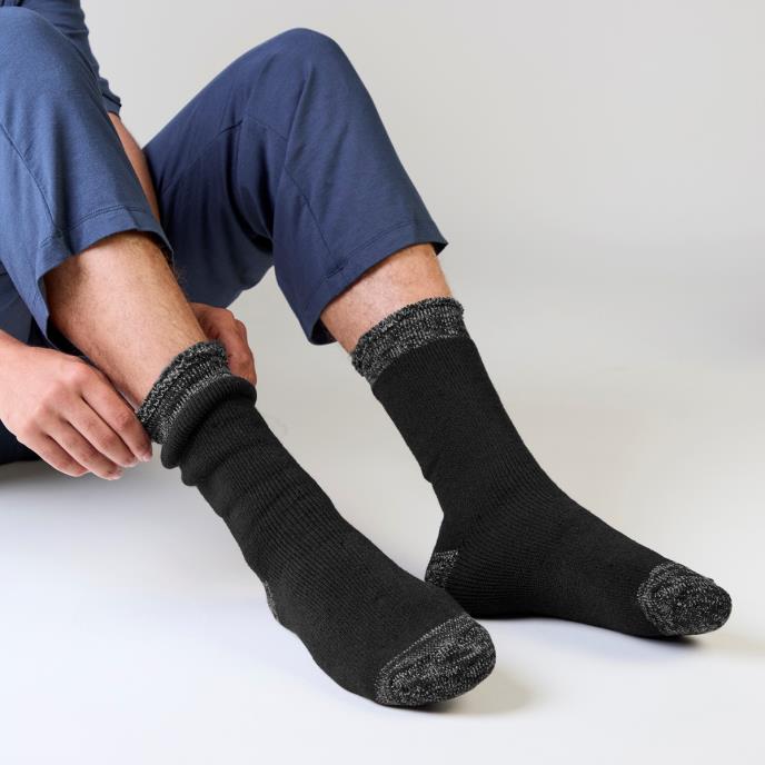 totes toasties® Mens 3.0 TOG Brushed Inside Thermal Lined Socks (Twin Pack) Black Twist Extra Image 7